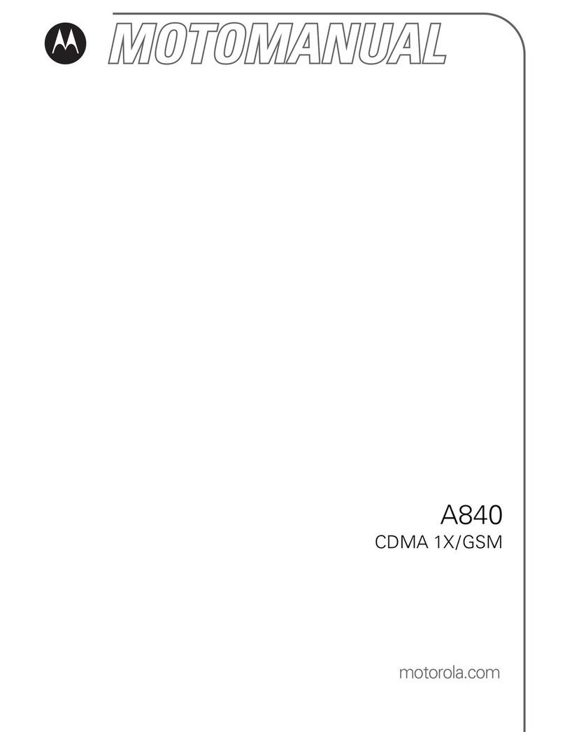 Motorola A840 - Cell Phone - CDMA2000 1X User manual