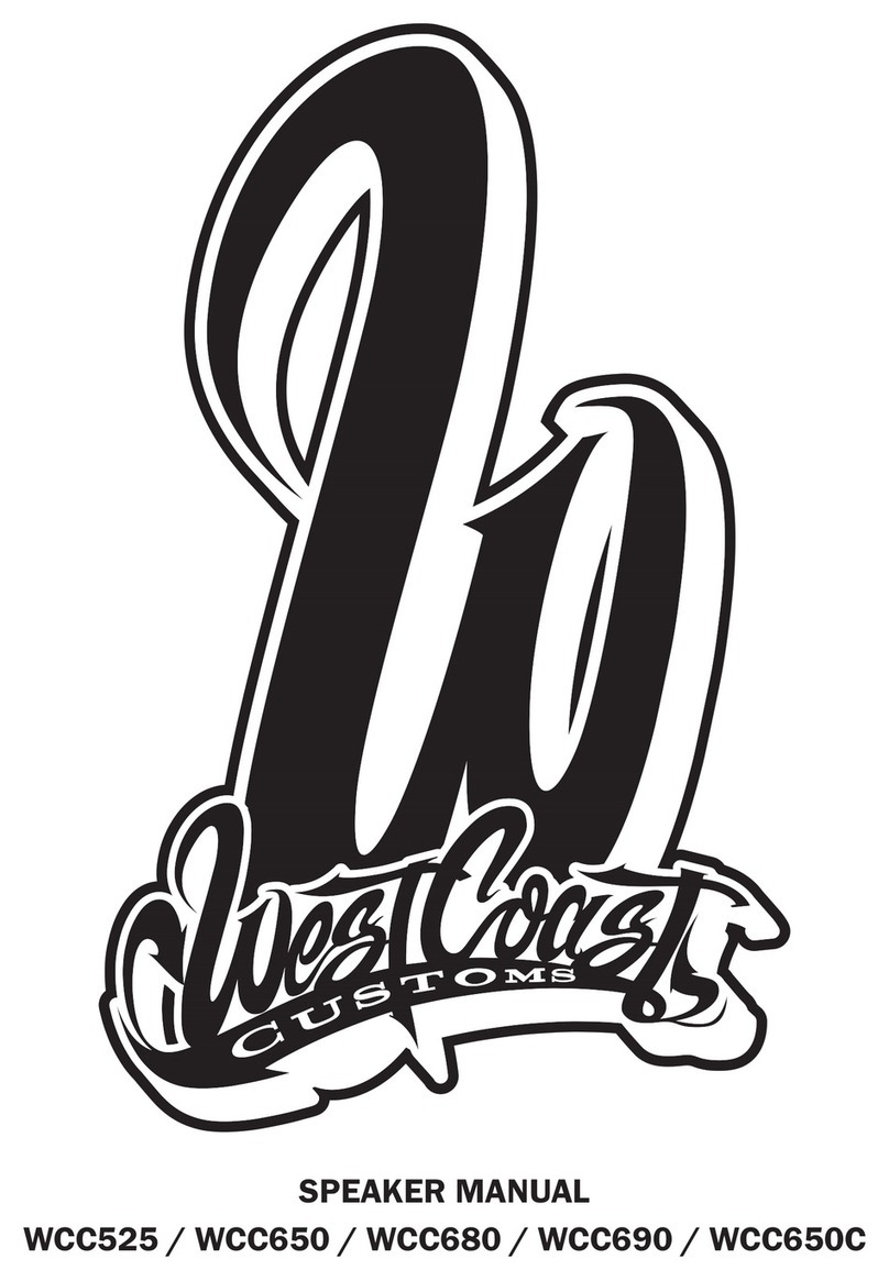 West Coast Customs WCC525 user manual