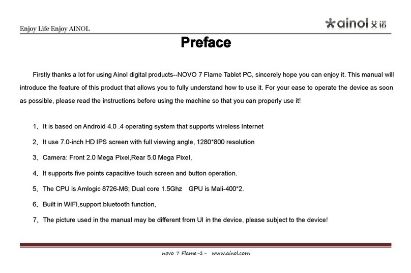 Ainol NOVO 7 Flame user guide