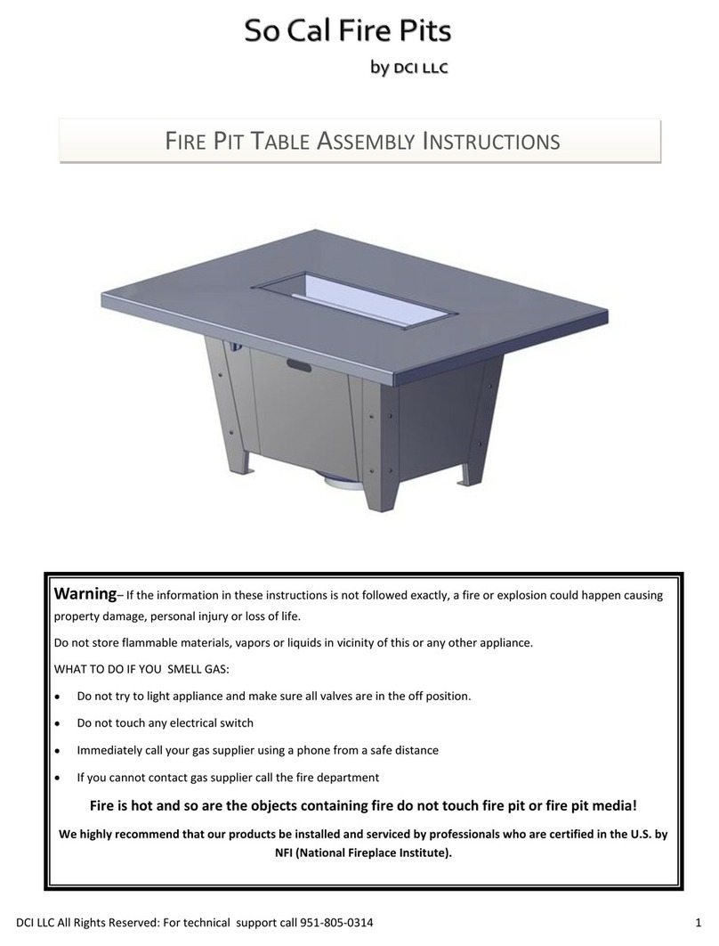 DCI LLC So Cal Fire Pits Assembly instructions