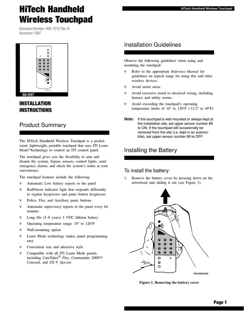 GE Security 60-597 installation instructions