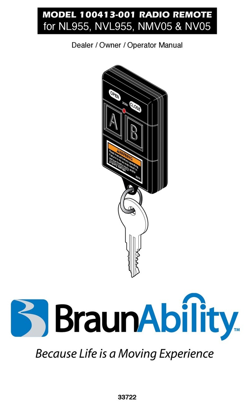 BraunAbility 100413-001 User manual