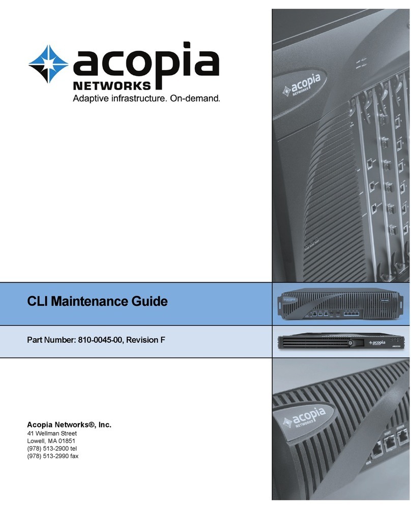 Acopia Adaptive Resource Switch Cli maintenance guide