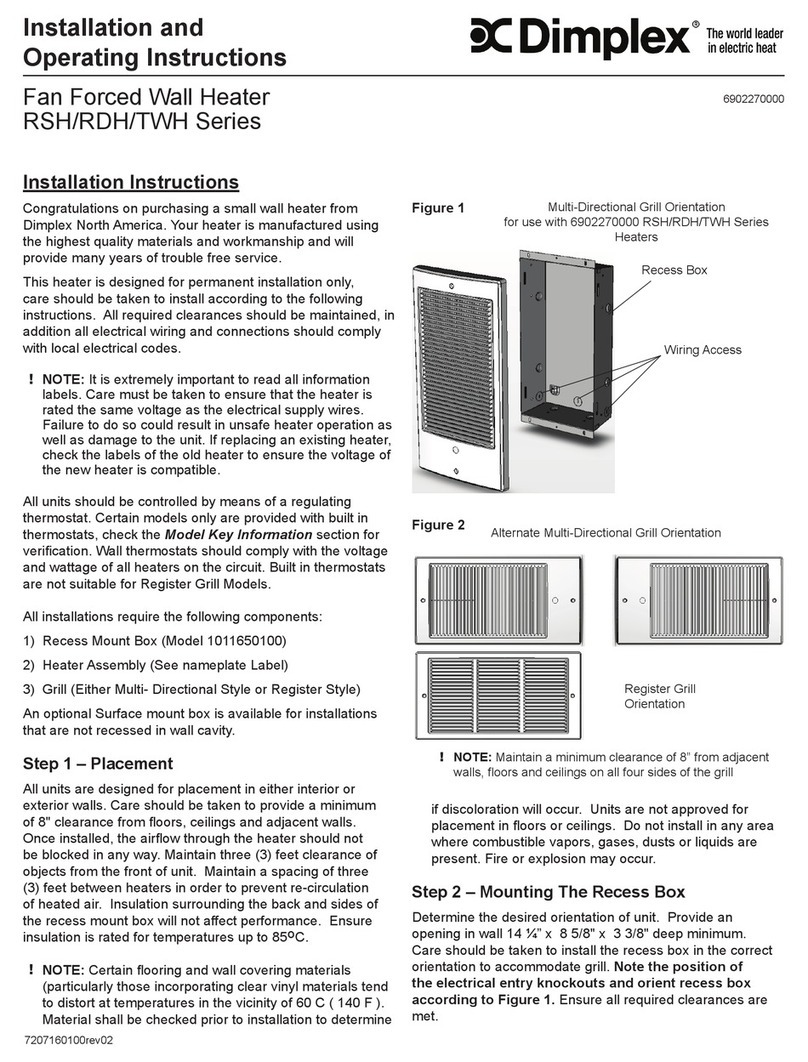 Dimplex RSH Series User manual