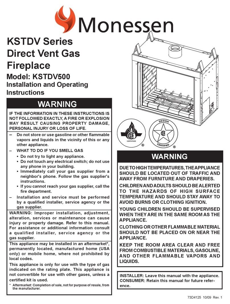 Monessen Hearth KSTDV500 User manual