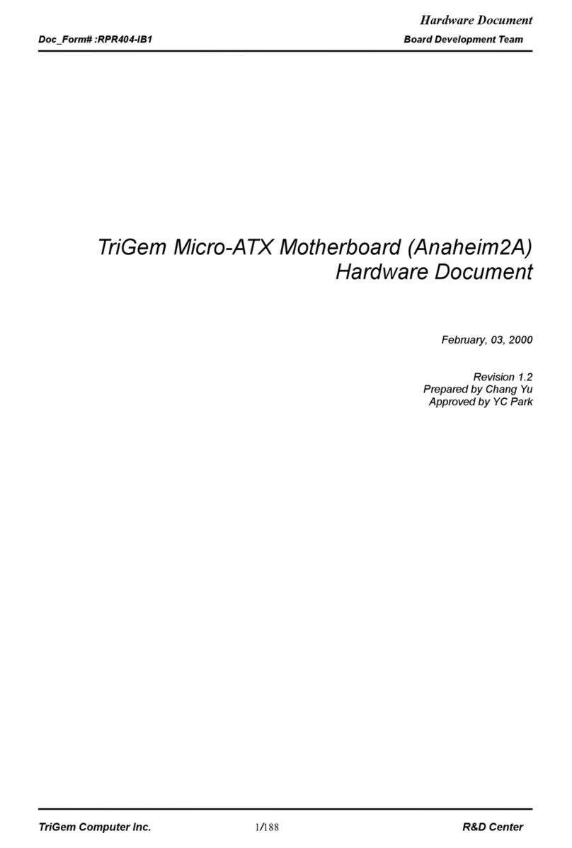 TRIGEM TriGem Micro-ATX Technical manual