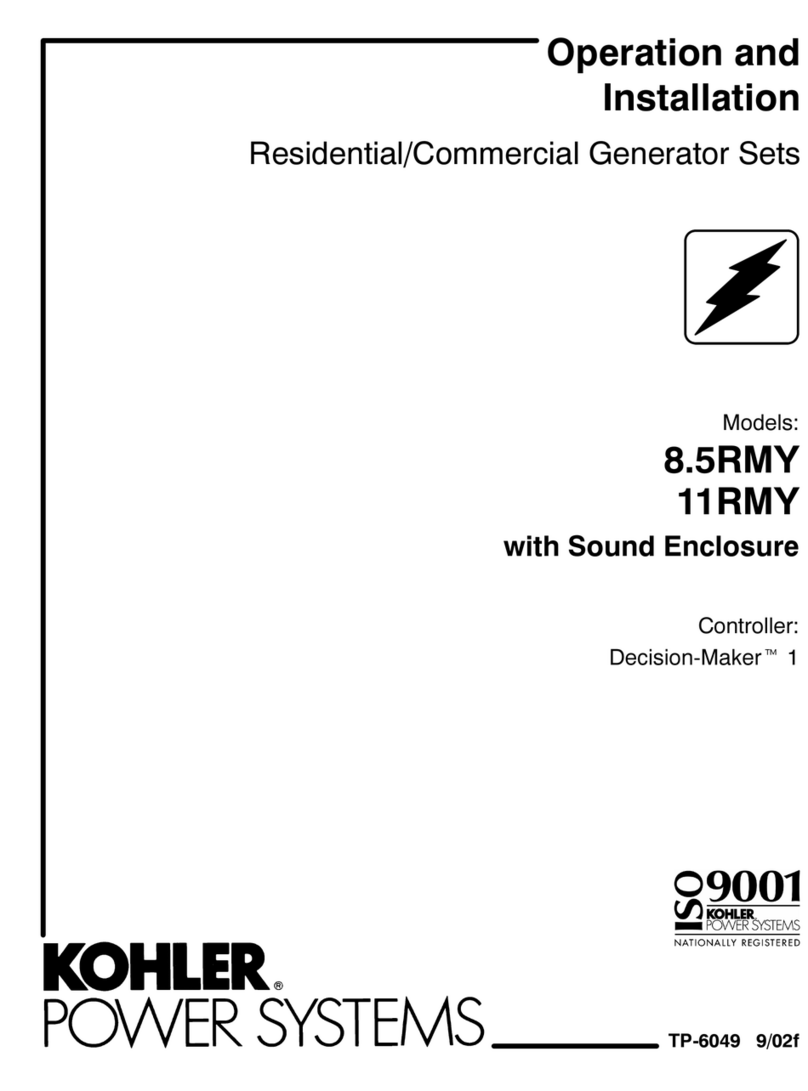 Kohler 8.5RMY Quick start guide