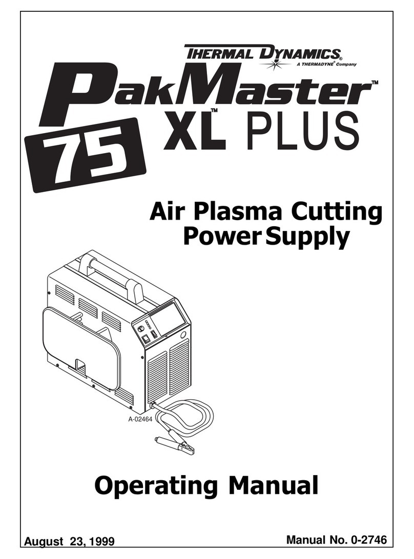 Thermal Dynamics Pak Master 75XL Plus operating manual