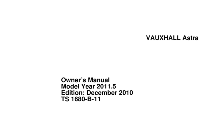 Vauxhall Astra 2011.5 owner's manual