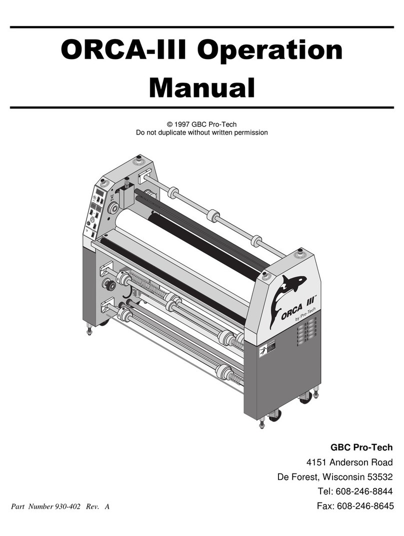 GBC OORCA-III User manual