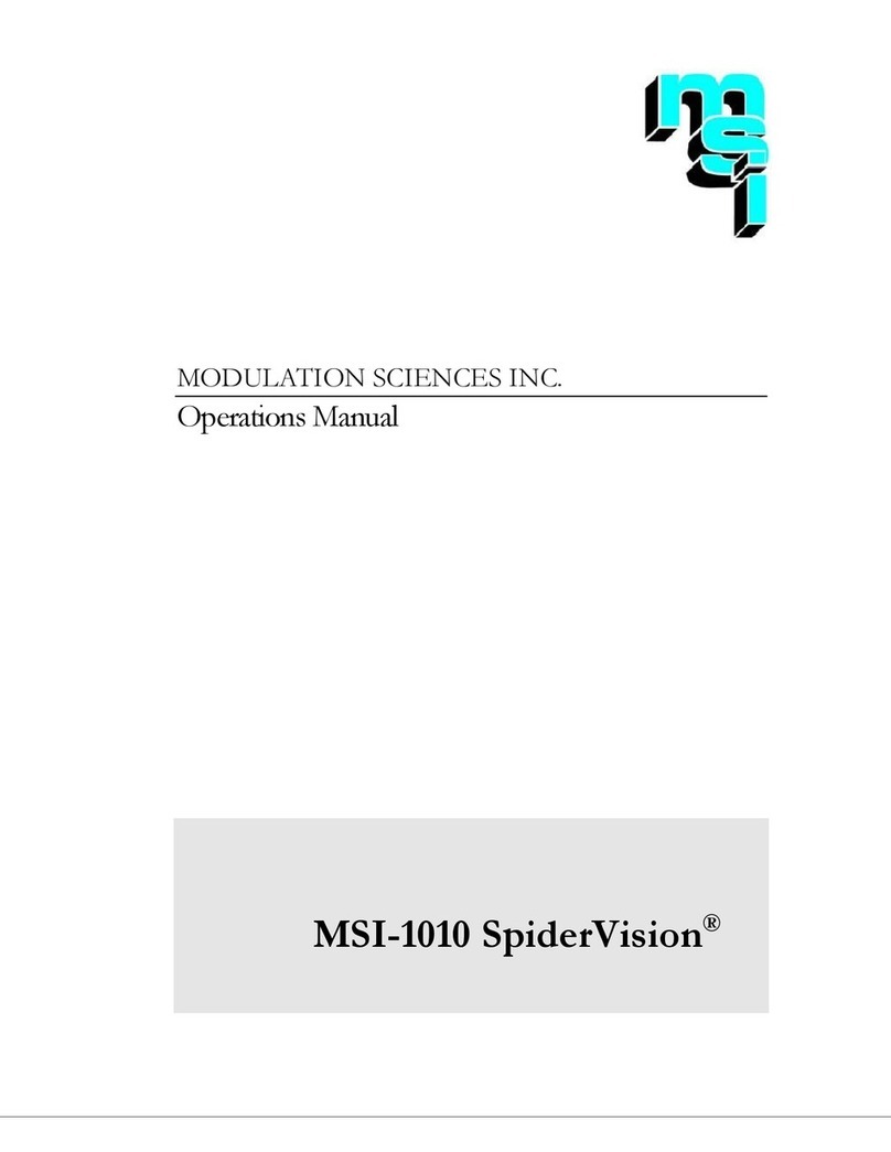 MSI -1010 SpiderVision Operation manual