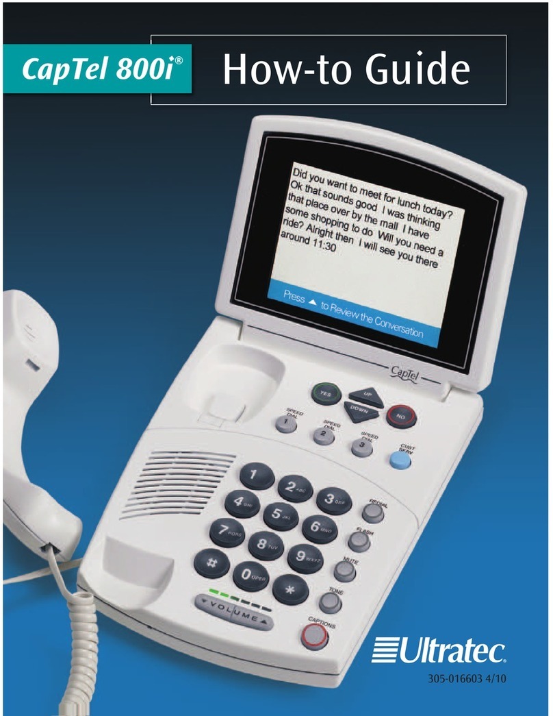 ULTRA TEC CapTel 800i Administrator Guide