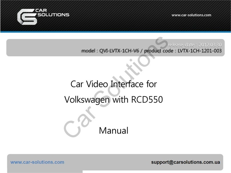 Car Solutions QVI-lvtx-1ch-v6 User manual Car Solutions QVI-lvtx-1ch-v6 User manual