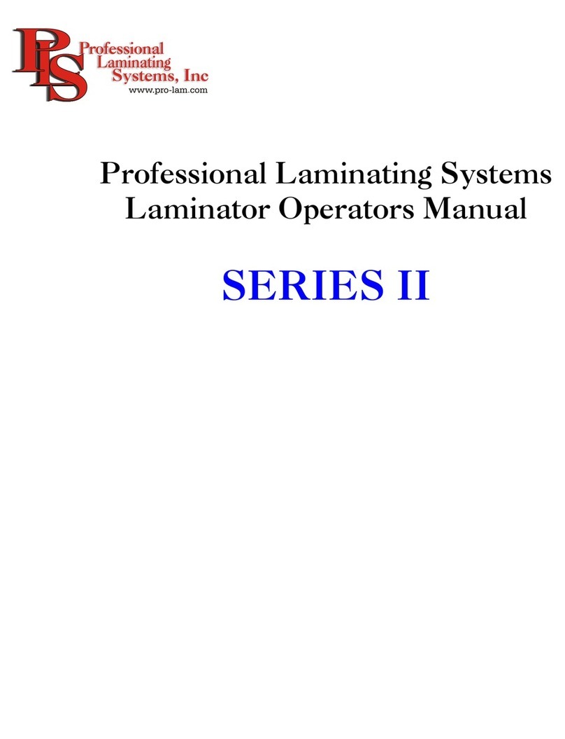 Professional Laminating Systems II Series User manual