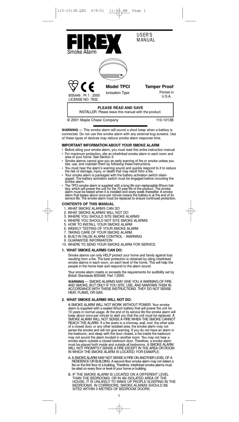 Firex TPCI User manual