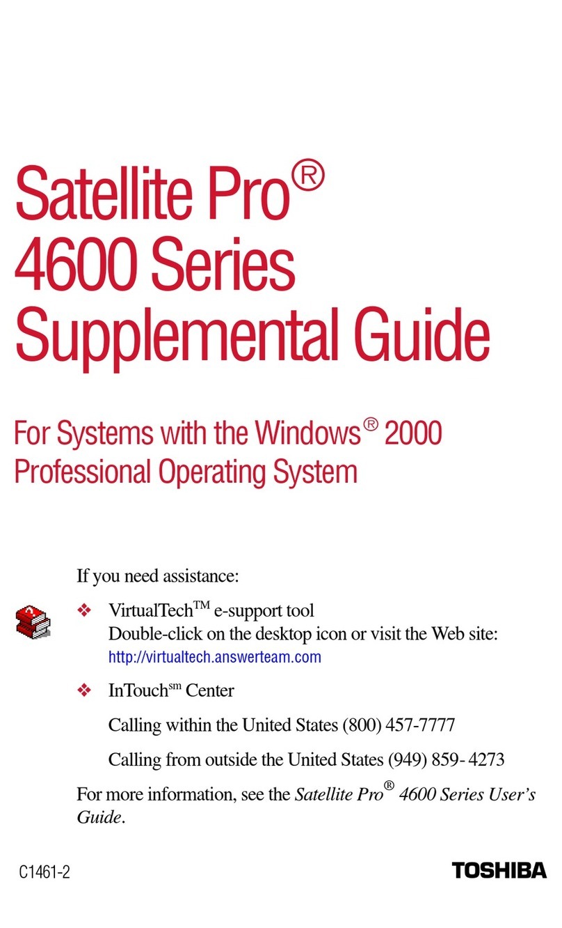 Toshiba Satellite Pro 4600 Series Owner's manual