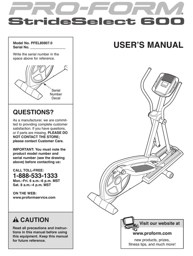 Pro-Form PFEL85907.0 User manual