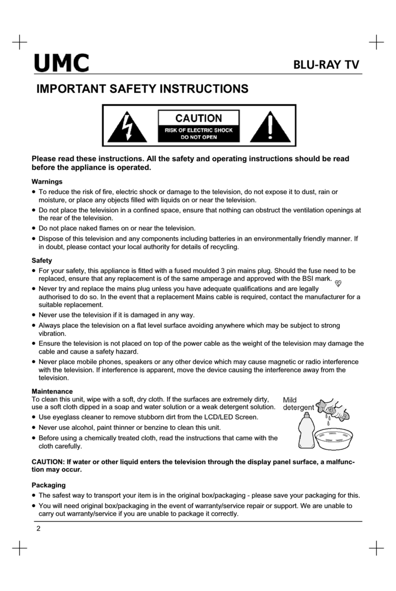 UMC BLU-RAY TV User manual UMC BLU-RAY TV User manual