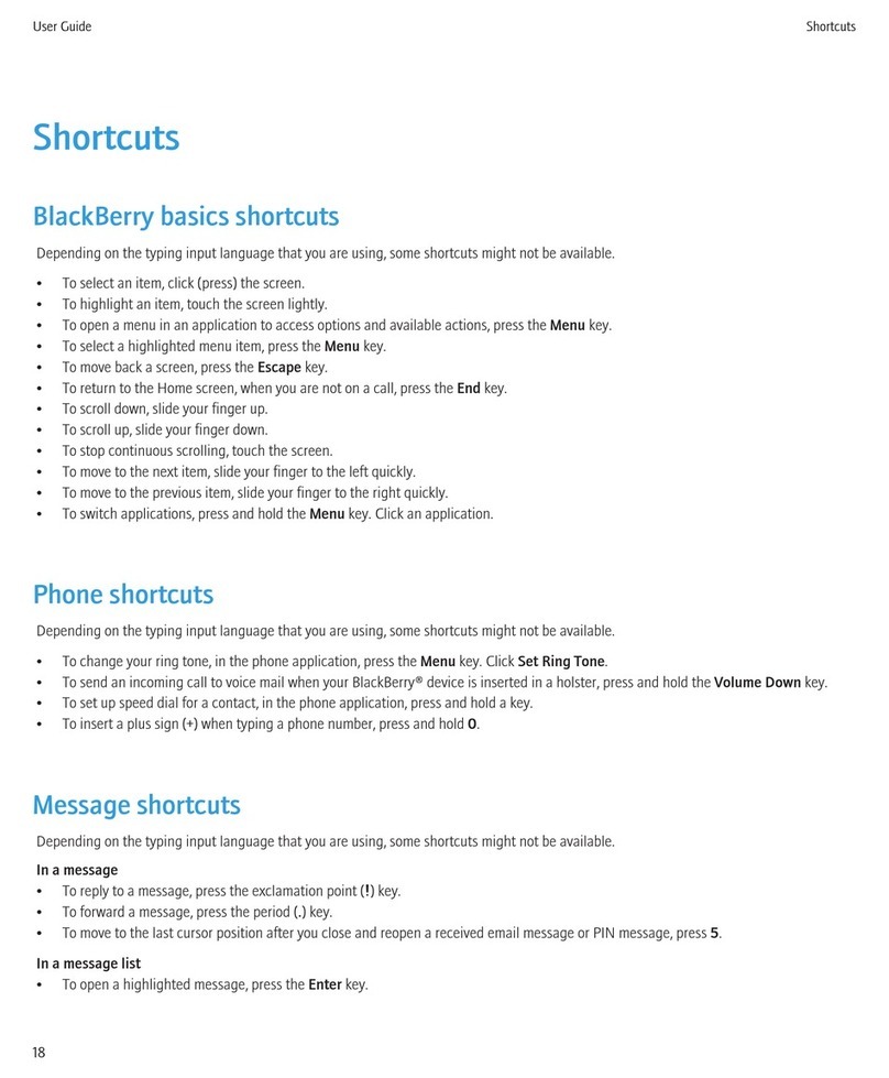 Blackbe;rry Storm 2 9550 User manual