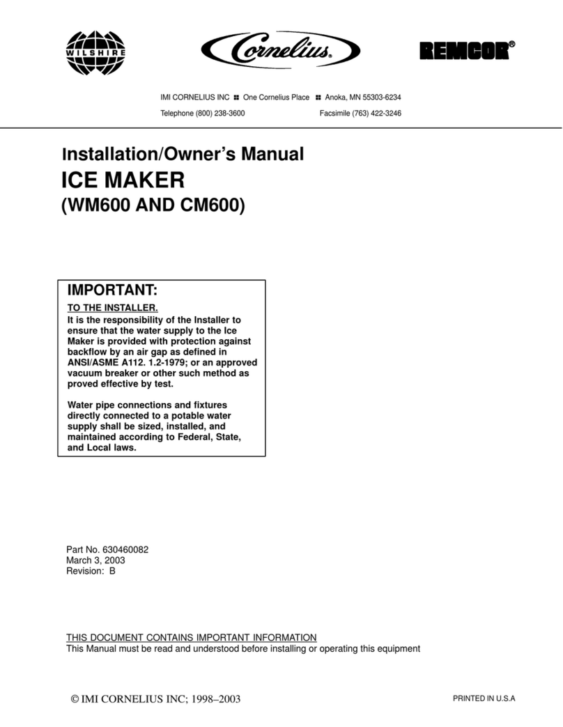 Cornelius WM600 Operating instructions