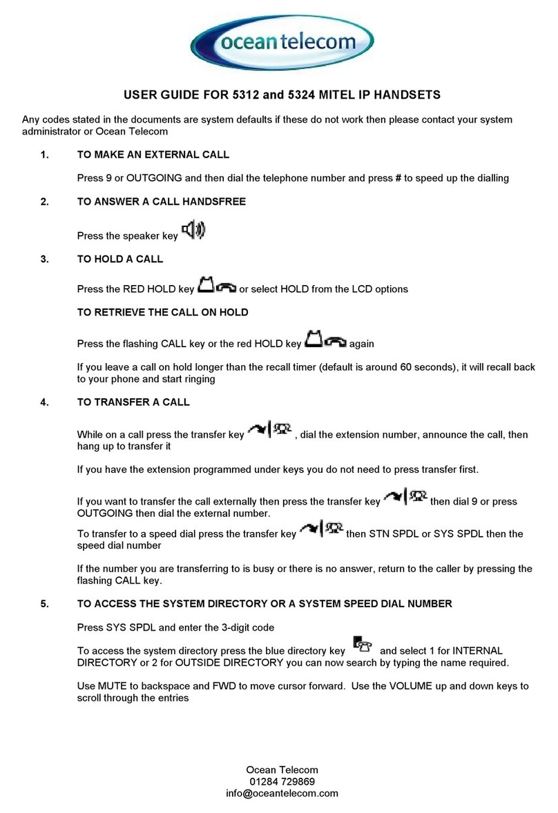 Mitel MiVoice 5312 User manual