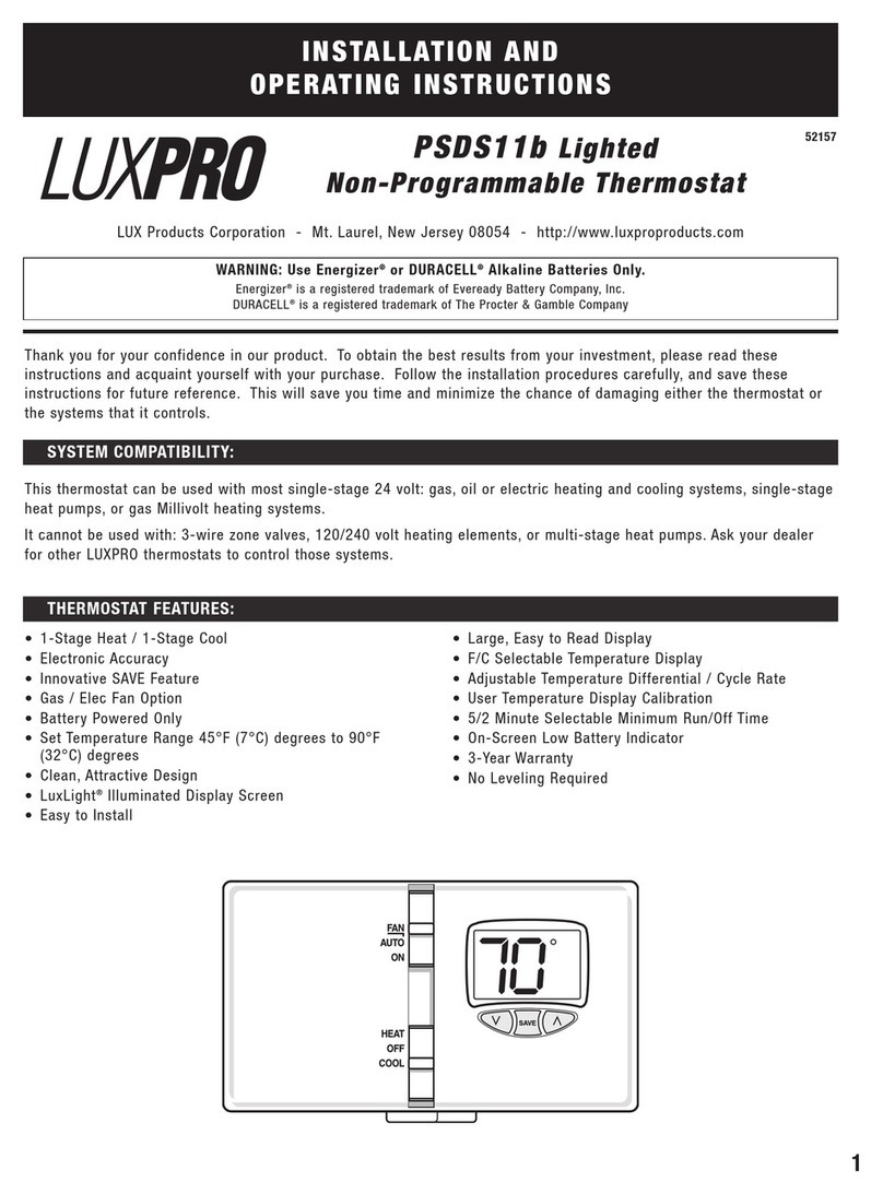 Lux Products PSDS11b User manual
