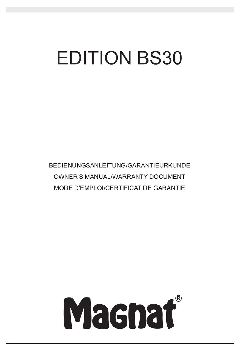 Magnat Audio EDITION BS30 owner's manual