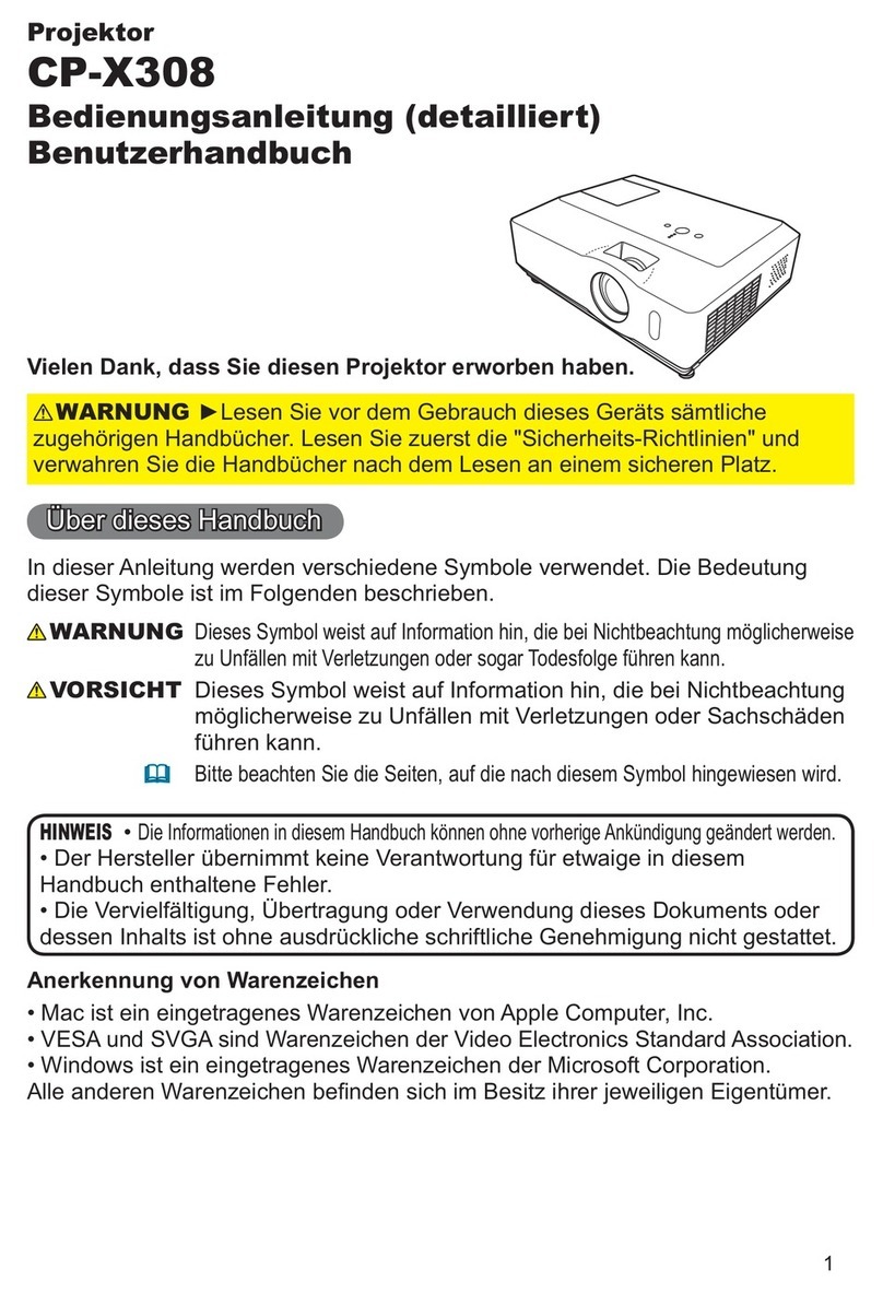 Hitachi X308 - CP XGA LCD Projector Quick start guide