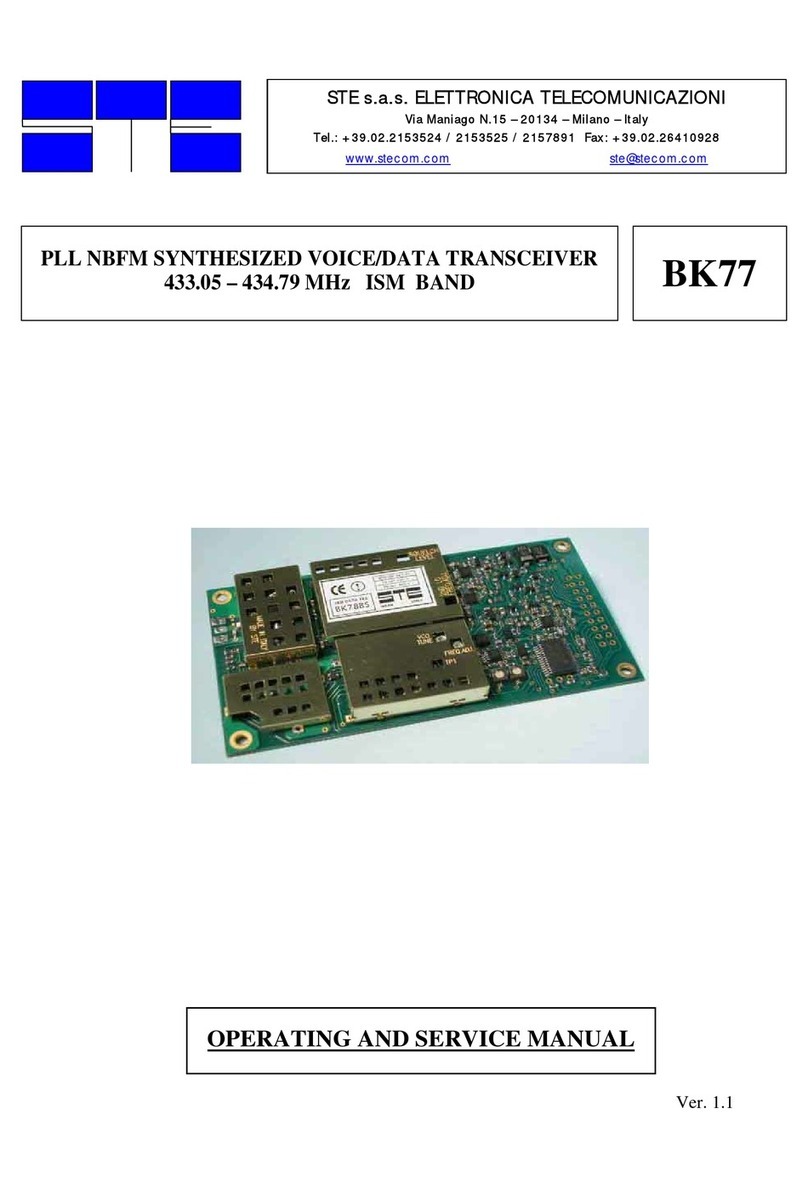 STE BK77 Operating and service manual