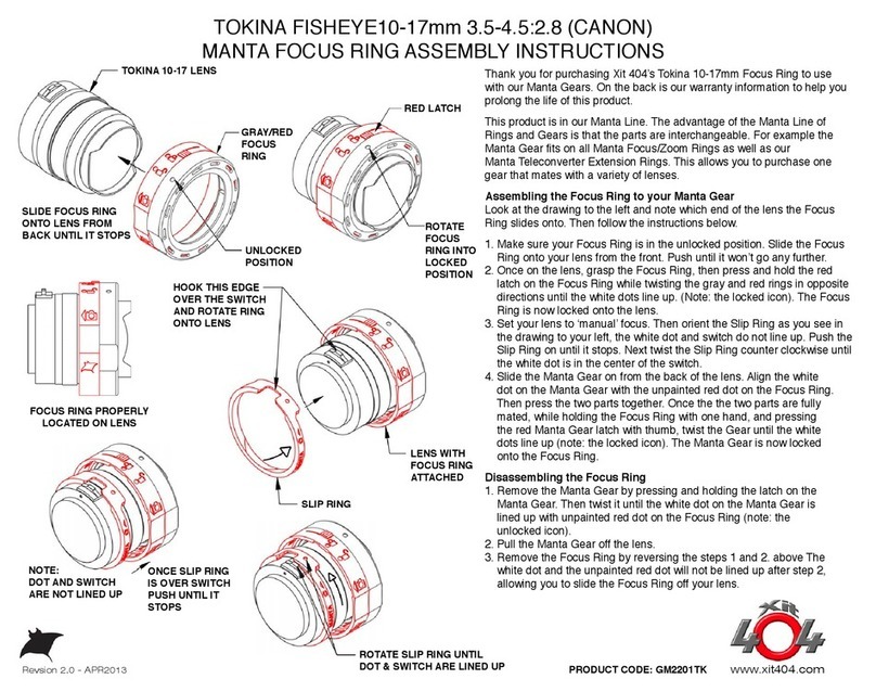 xit404 TOKINA FISHEYE10-17mm 3.5-4.5:2.8 (CANON)MANTA FOCUS... Assembly instructions