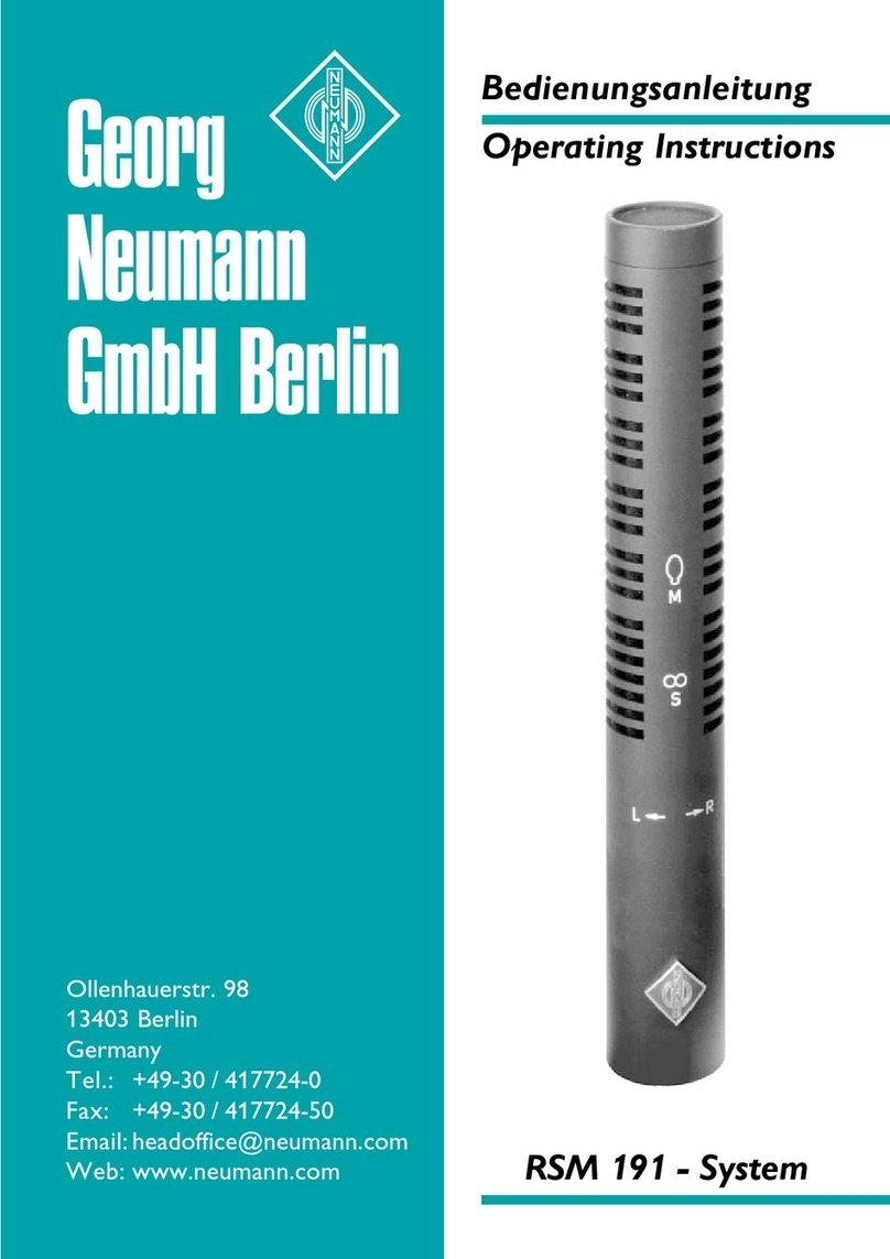 Neumann RSM 191 operating instructions