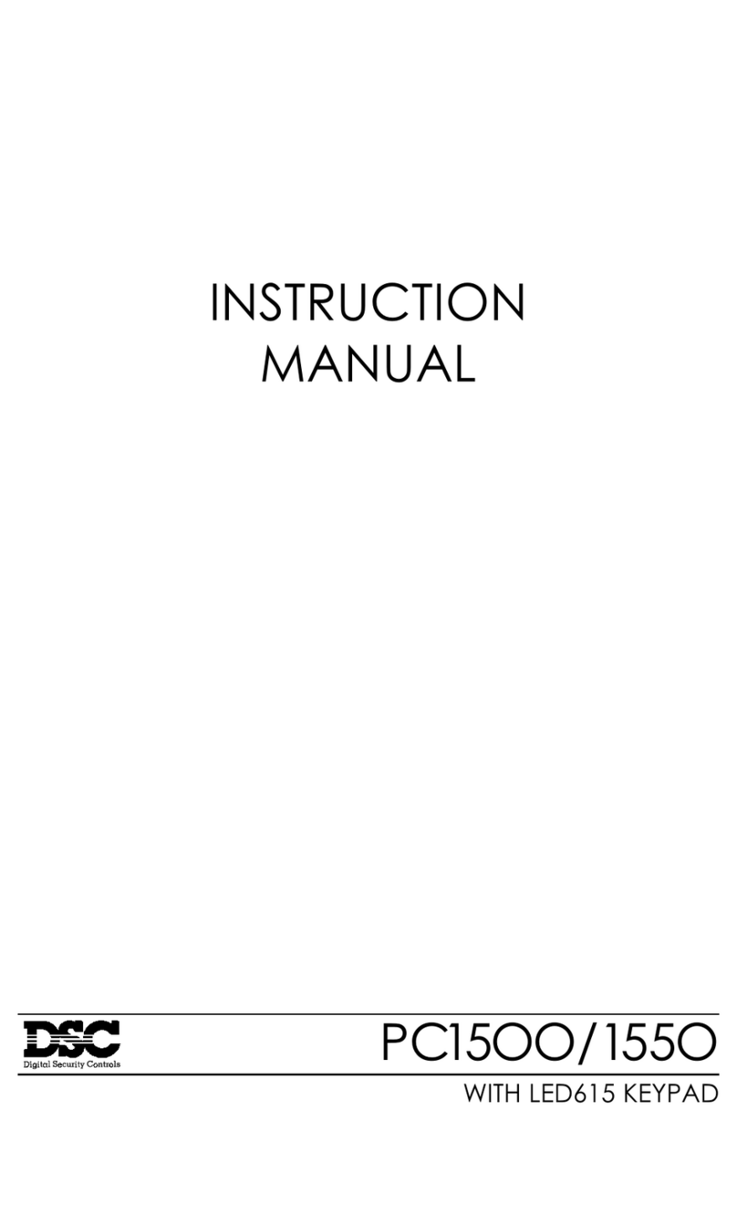 DSC PC15OO instruction manual