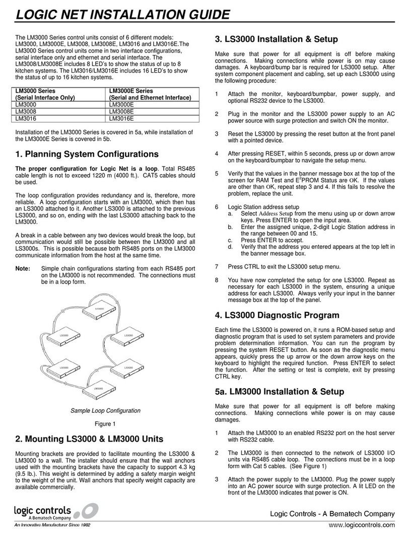 Logic Controls LM3000 User manual
