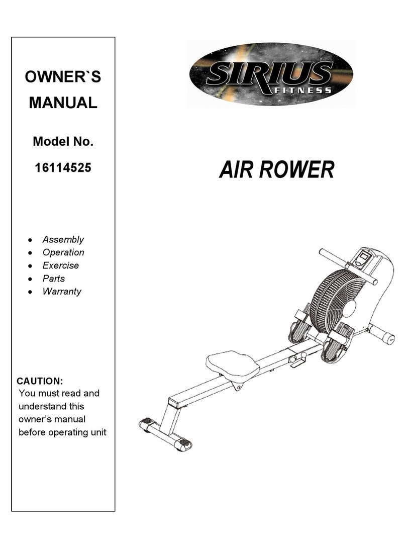 Sirius Fitness 16114525 owner's manual