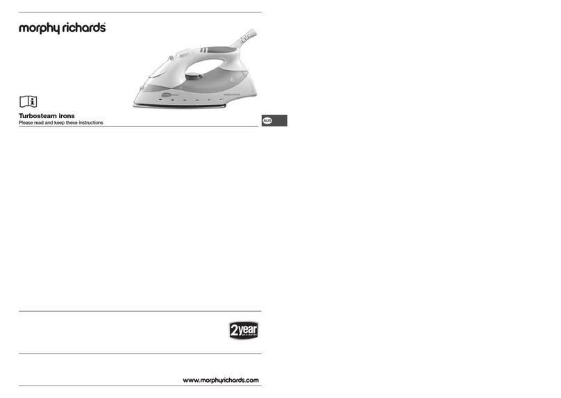 Morphy Richards Turbosteam iron Instruction book