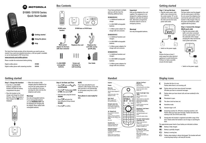 Motorola D1010 Series User manual