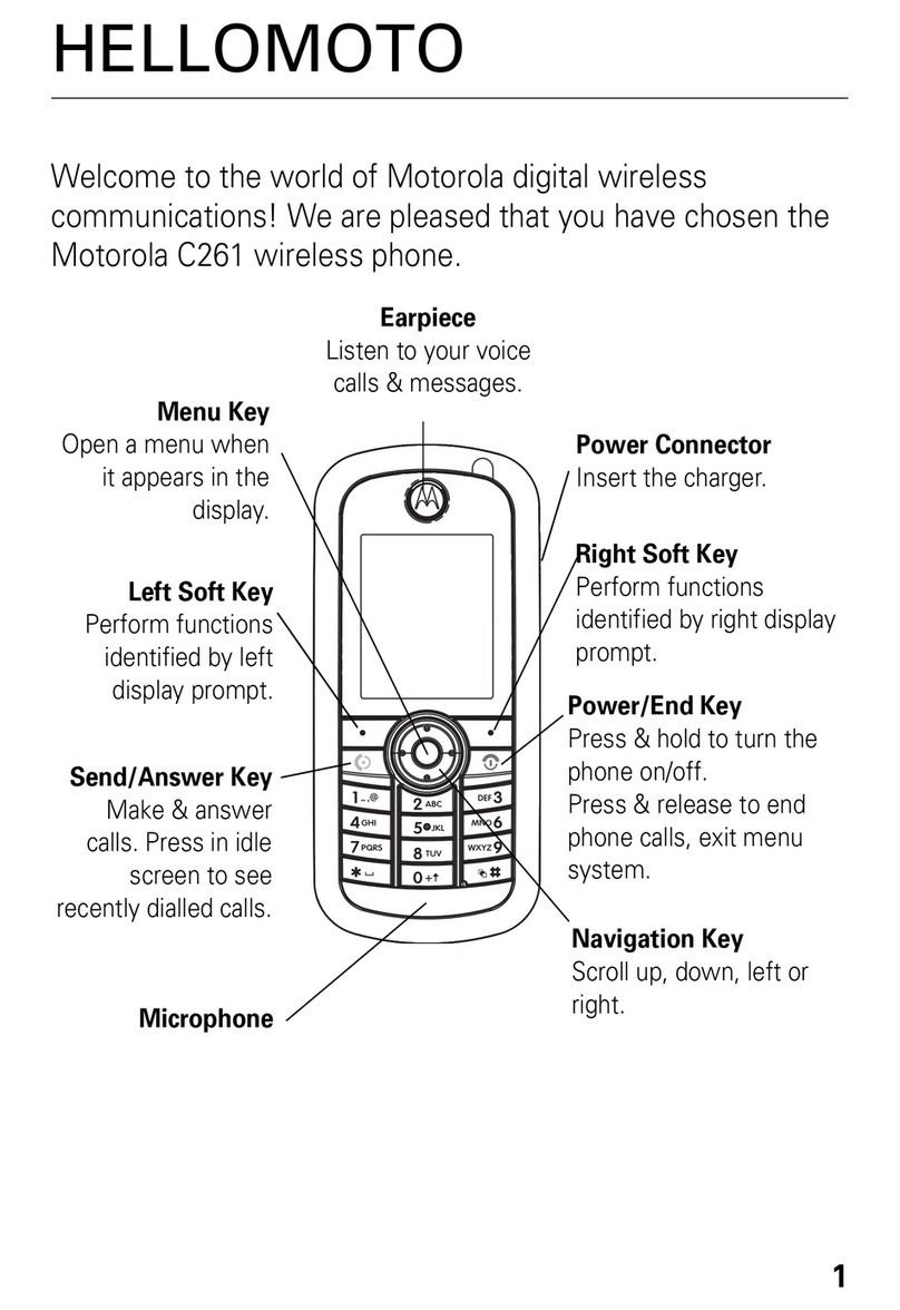 Motorola C261 TracFone User manual