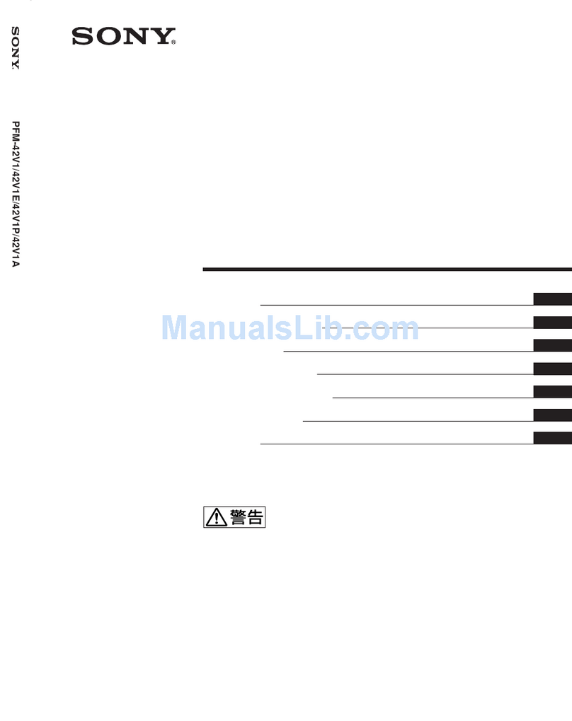 Sony PFM-42V1A Operation instructions