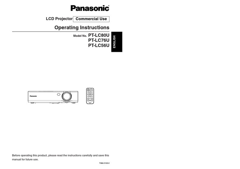 Panasonic PTLC80U - LCD PROJECTOR operating instructions