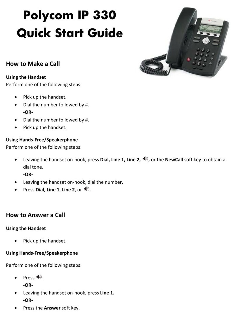 Polycom SoundPoint IP 330 User manual