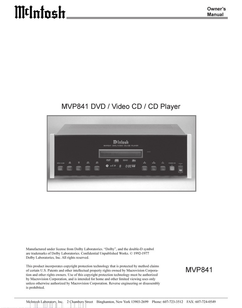McIntosh MVP841 owner's manual