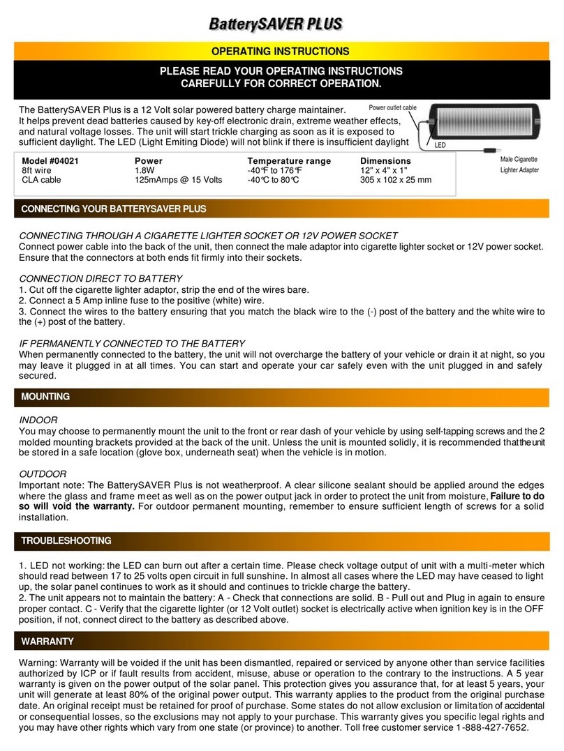ICP BatterySAVER Plus User manual