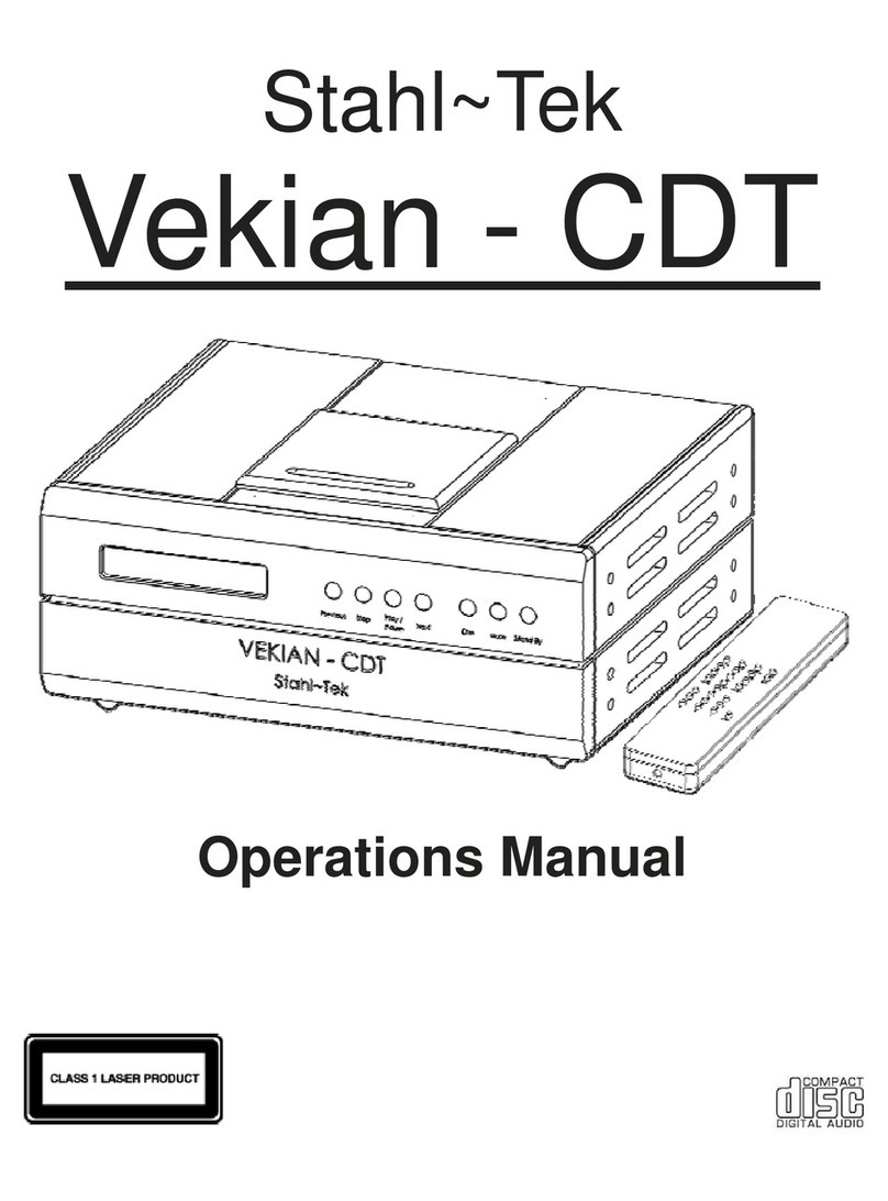 Stahl-Tek Vekian-CDT Operation manual