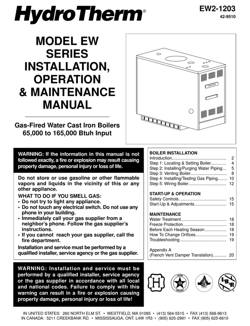 HydroTherm EW2-1203 Owner's manual HydroTherm EW2-1203 Owner's manual