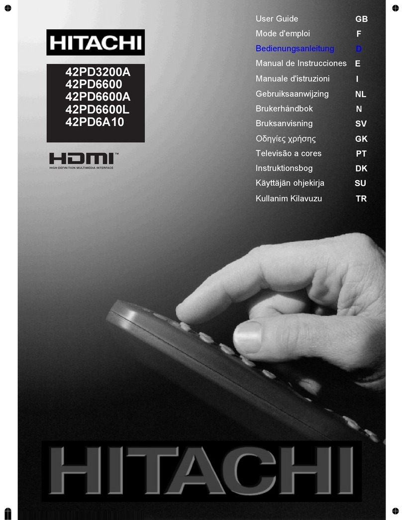 Hitachi 42PD3200A User manual
