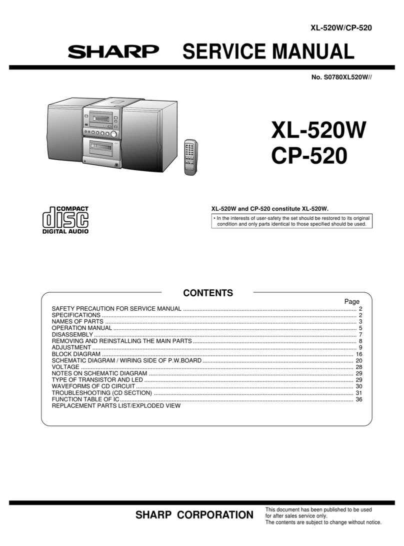 Sharp XL-520W User manual
