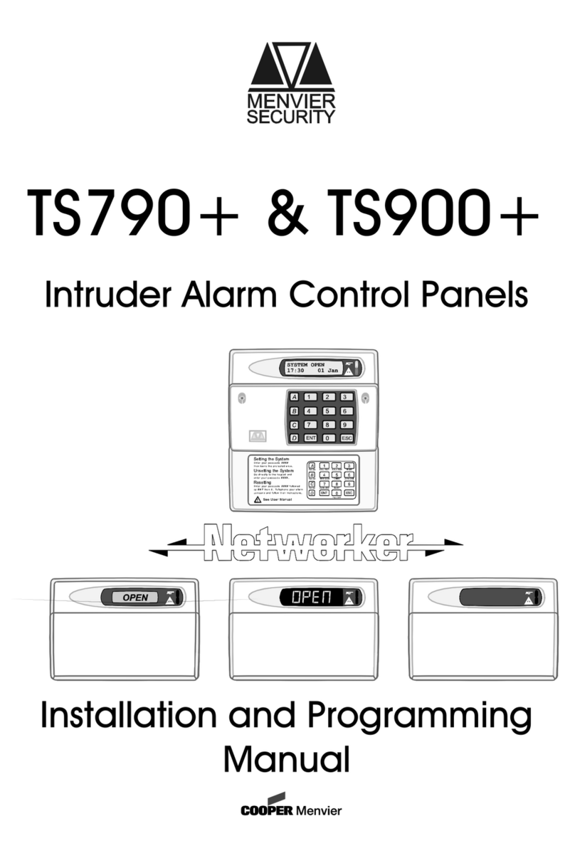 Menvier Security TS790+ Installation and programming manual
