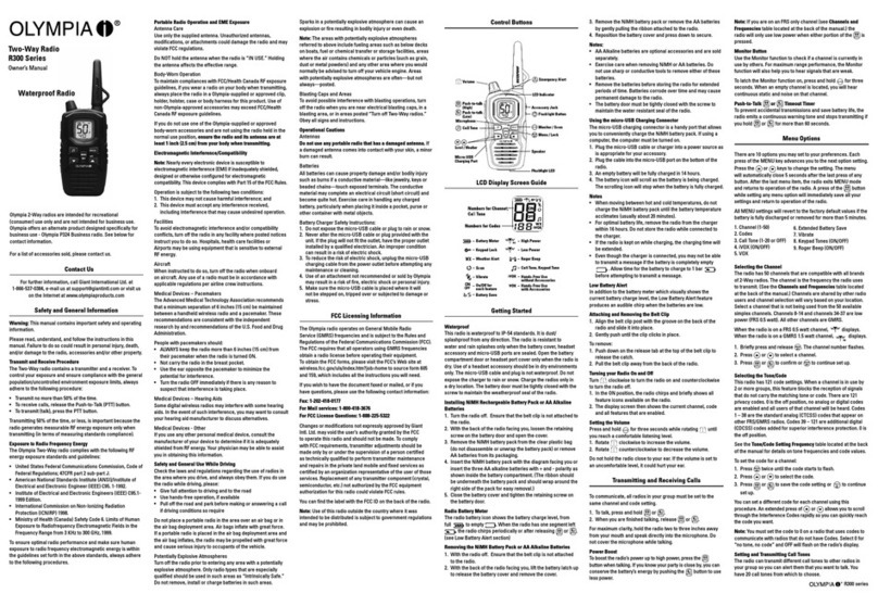 Olympia R300 Series owner's manual