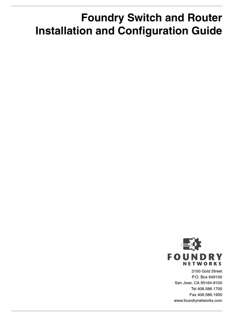 Foundry Networks Switch and Router Operator's manual