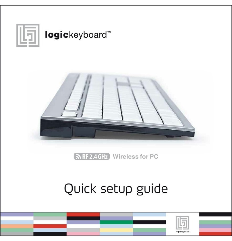 Logickeyboard RF 2.4 GHz Wireless for PC Quick setup guide